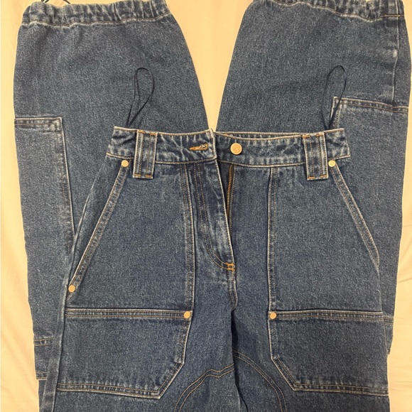 cult gaia Denim - cult gaia Blue Carpenter-Style Boyfriend Jeans